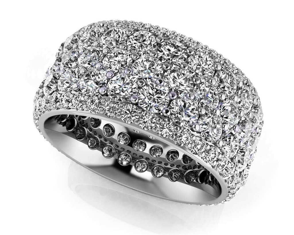 Piece De Resistance Diamond Eternity Diamond Ring with 5.59 ct.(finished) 1.4mm, 2.5mm - Luxury Time NYC