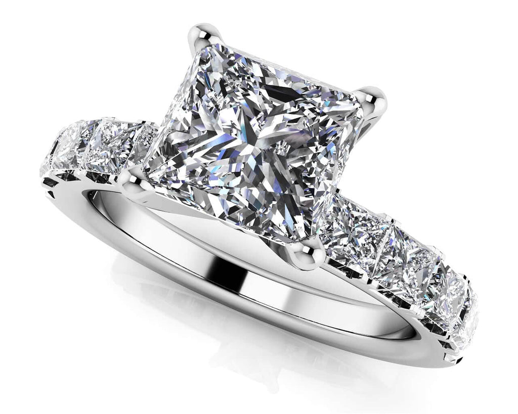 Princess Allure Diamond Engagement Ring with 1.50 ct. (0.50 ct. center diamond) - Luxury Time NYC