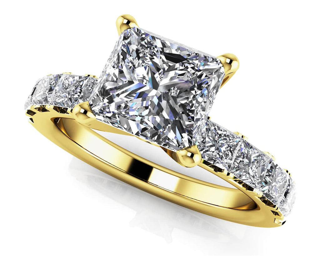 Princess Allure Diamond Engagement Ring with 2.00 ct. (1.00 ct. center diamond) - Luxury Time NYC