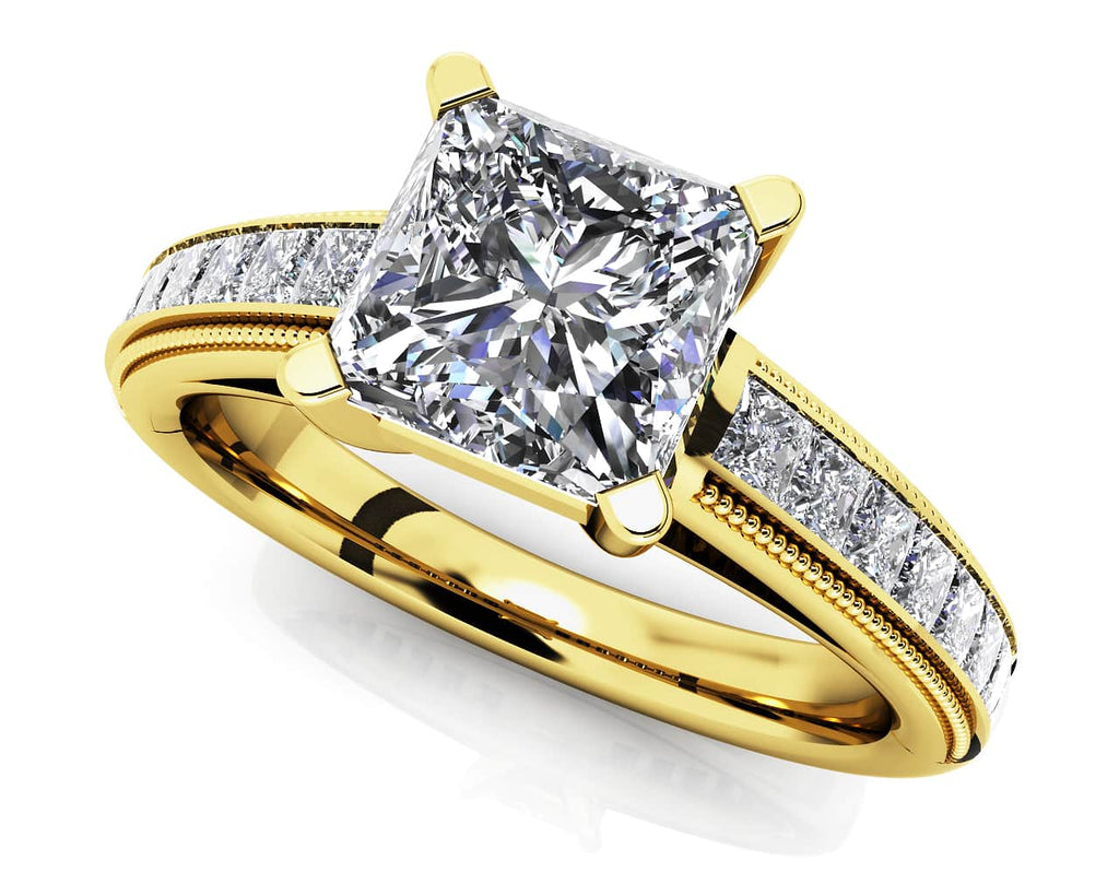 Princess Bride Diamond Engagement Ring with 1.67 ct. (1.25 ct. center diamond) - Luxury Time NYC