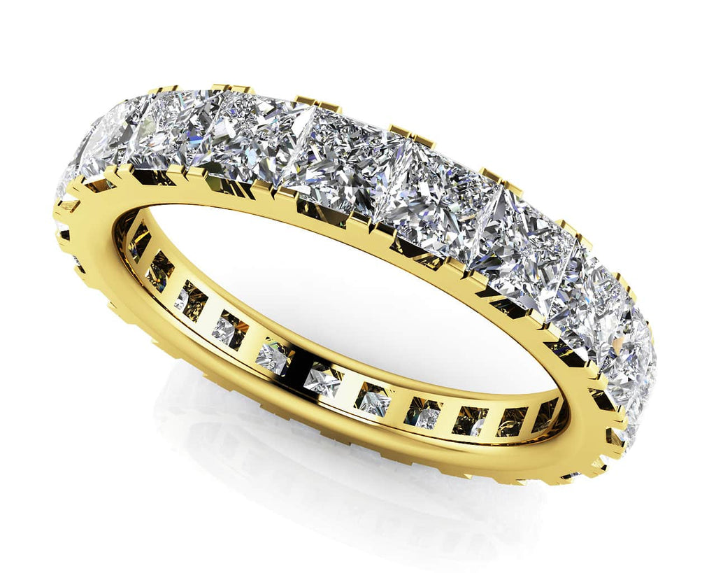 Princess Cut Diamond Eternity Diamond Ring with 1.89 ct.(finished) 2.2mm - Luxury Time NYC