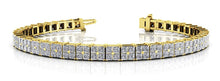 Load image into Gallery viewer, Princess Cut Diamond Illusion Bracelet Lab - Grown Diamond with 4.68 ct.(finished) 1.5mm - Luxury Time NYC