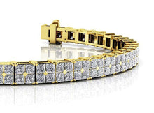 Load image into Gallery viewer, Princess Cut Diamond Illusion Bracelet Lab - Grown Diamond with 4.68 ct.(finished) 1.5mm - Luxury Time NYC