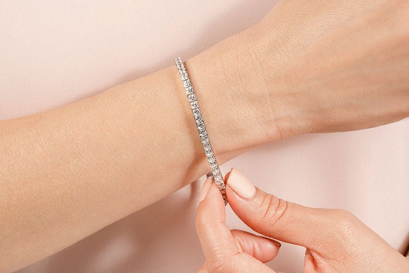 Princess Cut Dreams Lab - Grown Diamond Bracelet with 10.40 ct.(finished) 3.25mm - Luxury Time NYC