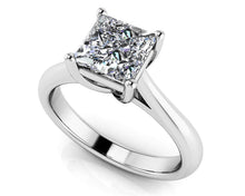 Load image into Gallery viewer, Princess Cut Solitaire Diamond Engagement Ring with 0.25 ct.(finished) 3.4mm - Luxury Time NYC