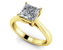 Load image into Gallery viewer, Princess Cut Solitaire Diamond Engagement Ring with 0.50 ct.(finished) 4.5mm - Luxury Time NYC