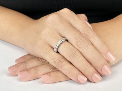 Princess Sunbeam Diamond Eternity Lab - Grown Diamond Ring with 3.76 ct.(finished) 1.2mm, 3mm - Luxury Time NYC