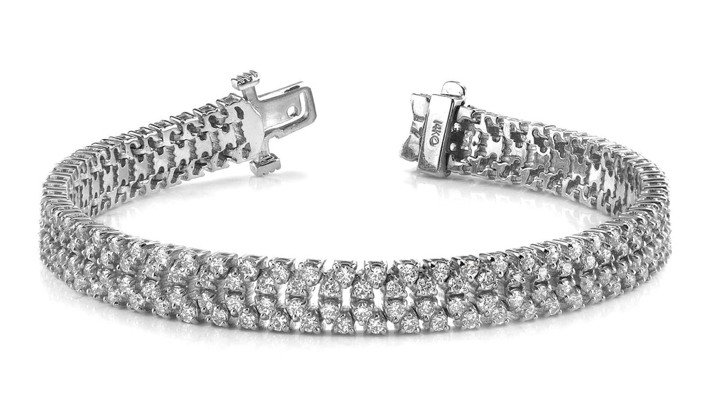 Quad Row Diamond Bracelet with 5.10 ct.(finished) 1.7mm - Luxury Time NYC