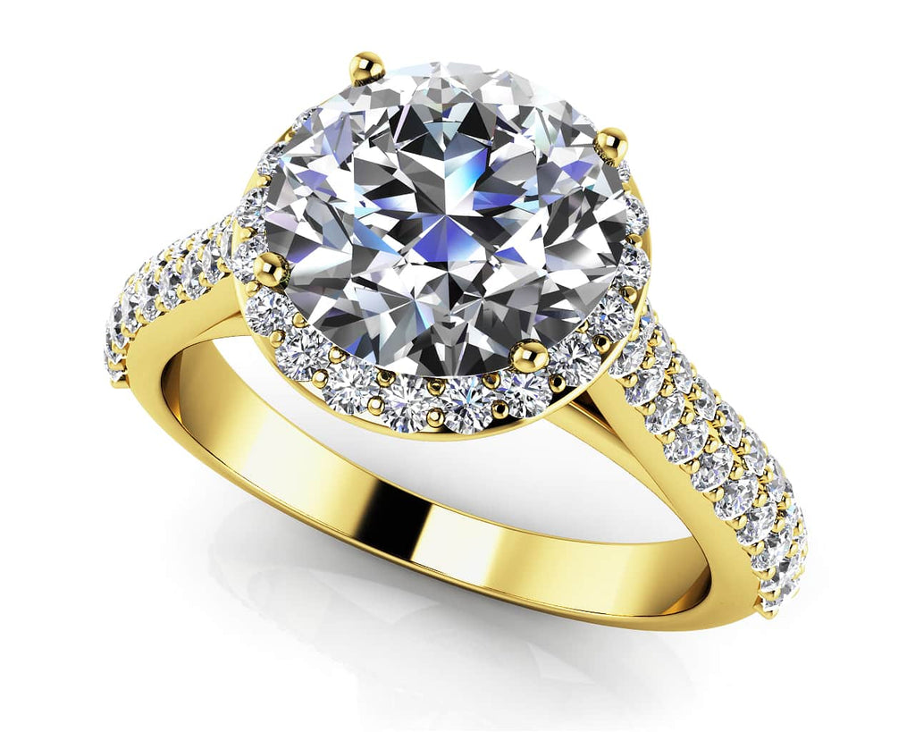 Radiant Round Diamond Engagement Ring with 1.32 ct. (0.75 ct. center diamond) - Luxury Time NYC