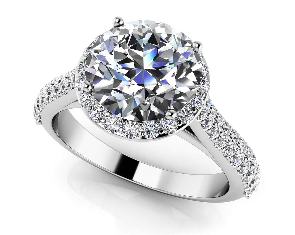 Radiant Round Diamond Engagement Ring with 1.59 ct. (1.00 ct. center diamond) - Luxury Time NYC