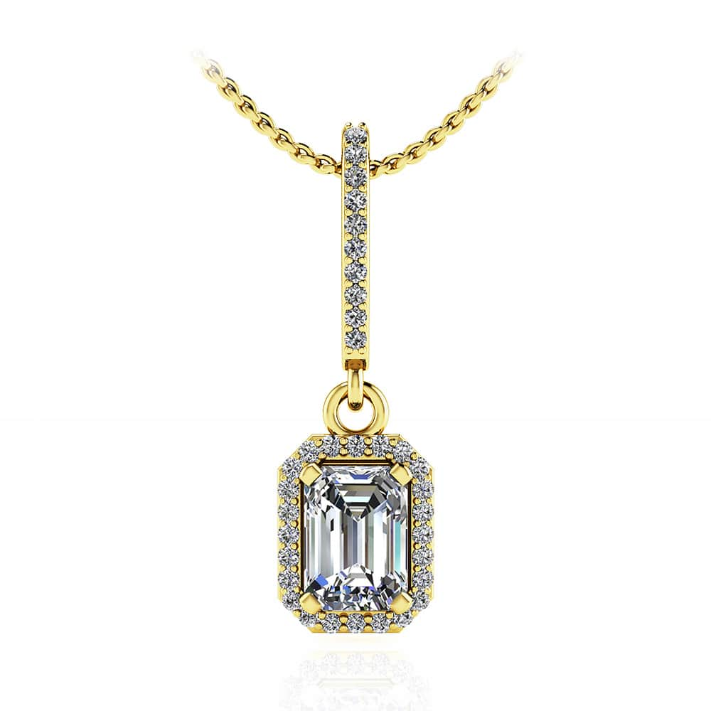 Ravishing Emerald Cut Diamond Pendant with 1.69 ct. (1.50 ct. center diamond) - Luxury Time NYC