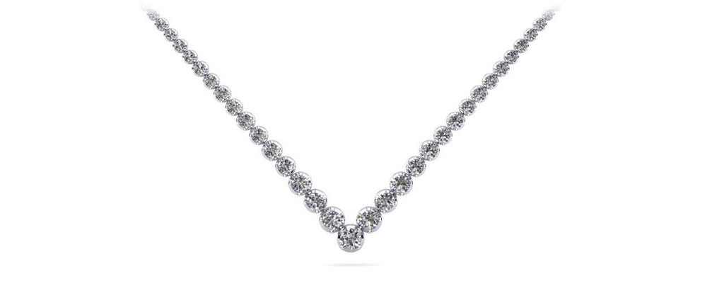 Ravishing V Neck With Graduated Diamonds with 10.28 ct.(finished) - Luxury Time NYC