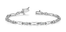 Load image into Gallery viewer, Rectangle Link Diamond Bracelet with 1.00 ct.(finished) 2.2mm, 3.2mm - Luxury Time NYC