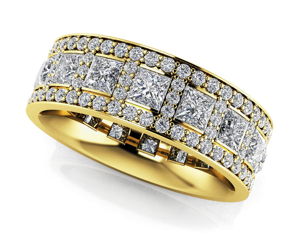 Red Carpet Sparkles Eternity Diamond Ring with 3.09 ct.(finished) 1mm, 1.2mm, 2.75mm - Luxury Time NYC