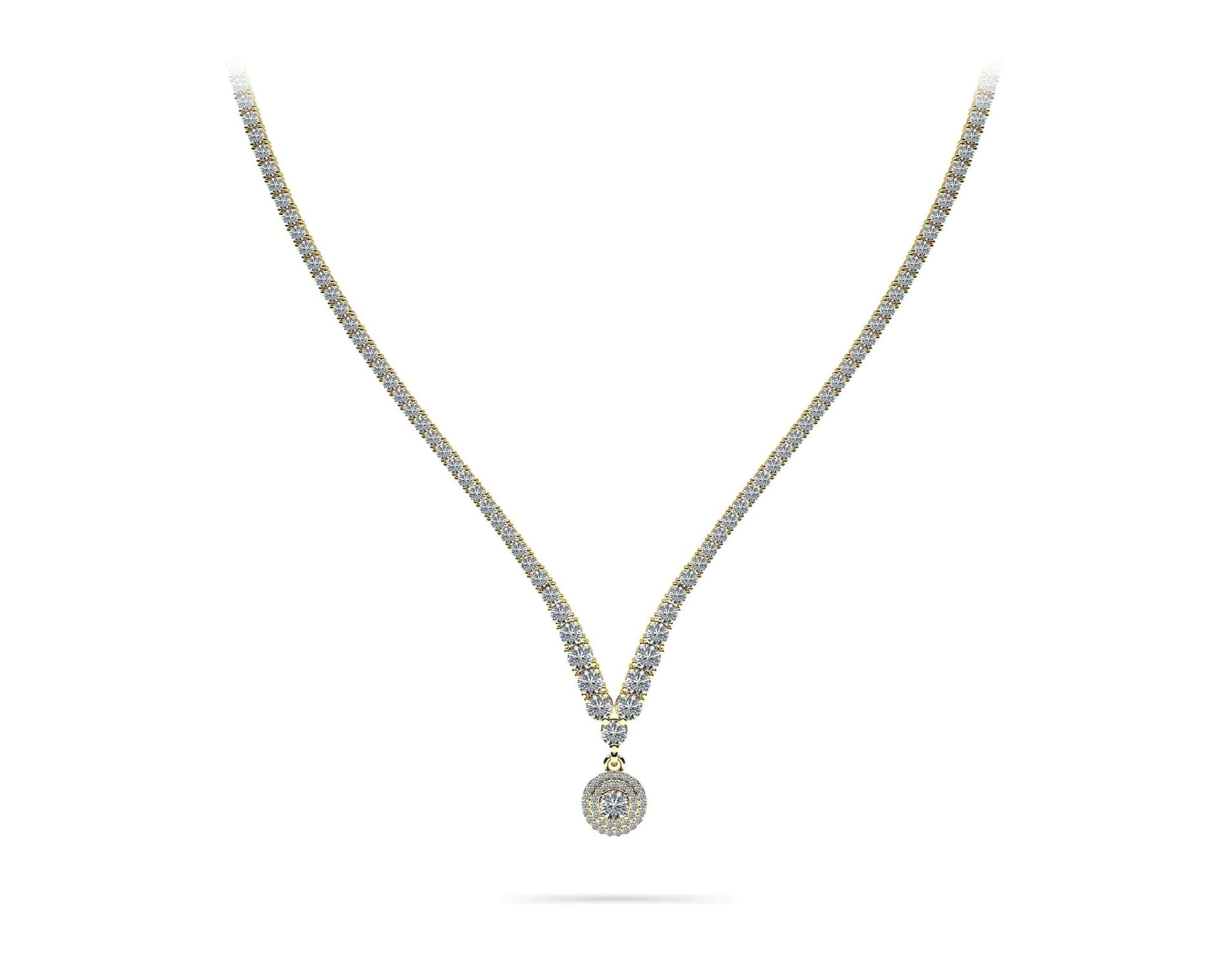 Remarkable Plunging V Neck Diamond Lab - Grown Diamond Necklace with 8.75 ct.(finished) - Luxury Time NYC