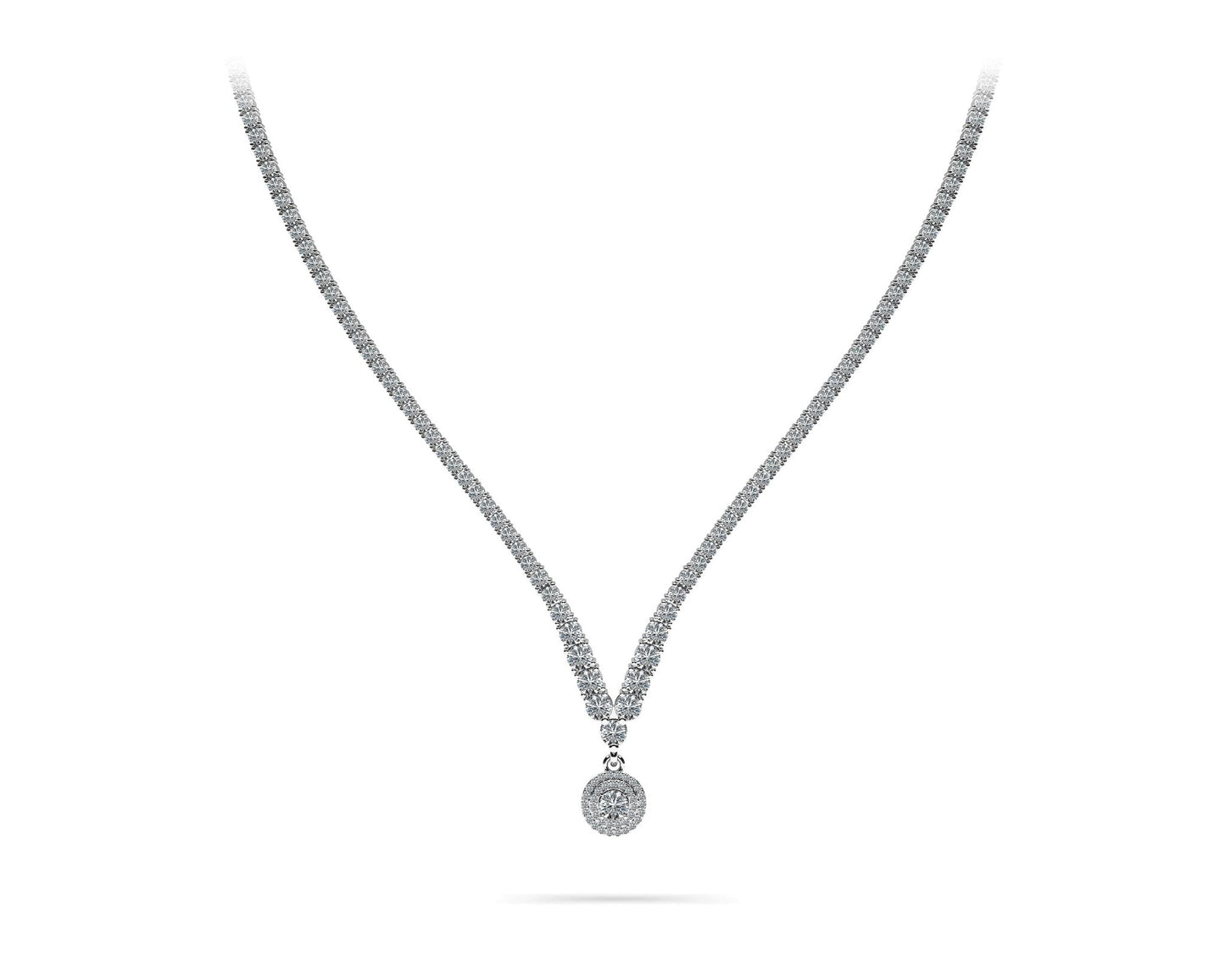 Remarkable Plunging V Neck Diamond Lab - Grown Diamond Necklace with 8.75 ct.(finished) - Luxury Time NYC