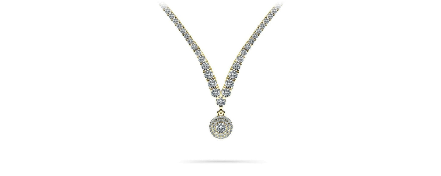Remarkable Plunging V Neck Diamond Lab - Grown Diamond Necklace with 8.75 ct.(finished) - Luxury Time NYC