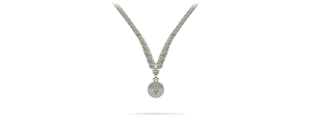 Remarkable Plunging V Neck Diamond Lab - Grown Diamond Necklace with 8.75 ct.(finished) - Luxury Time NYC