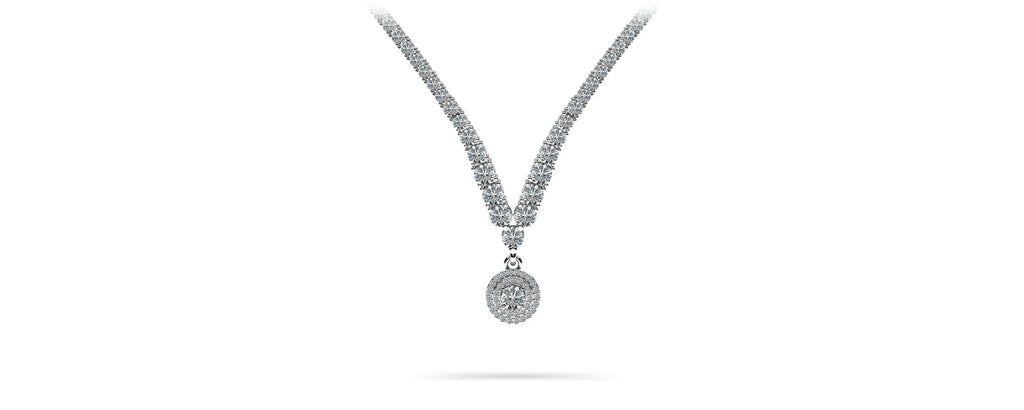 Remarkable Plunging V Neck Diamond Lab - Grown Diamond Necklace with 8.75 ct.(finished) - Luxury Time NYC