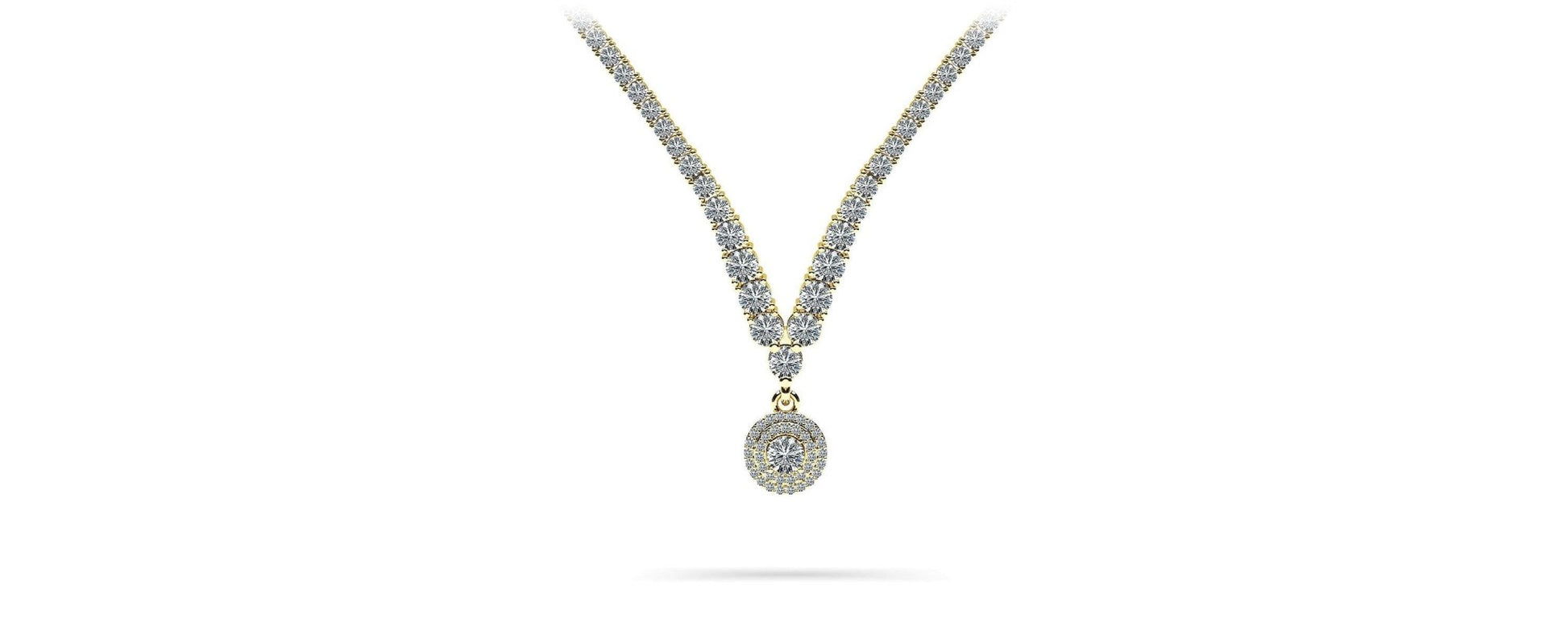 Remarkable Plunging V Neck Diamond Lab - Grown Diamond Necklace with 9.29 ct.(finished) - Luxury Time NYC