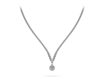 Remarkable Plunging V Neck Diamond Lab - Grown Diamond Necklace with 9.29 ct.(finished) - Luxury Time NYC