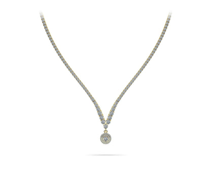 Remarkable Plunging V Neck Diamond Necklace with 8.75 ct.(finished) - Luxury Time NYC
