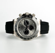 Load image into Gallery viewer, Rolex Cosmograph Daytona 40mm White Gold Grey Steel and Bright Black Oysterflex Bracelet - 126519LN - Luxury Time NYC