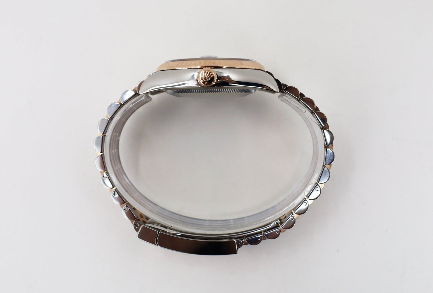 Rolex Datejust 36 Rose Gold/Steel "Wimbledon" Slate Roman Dial & Fluted Bezel Jubilee Bracelet 126231 - Luxury Time NYC