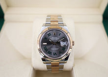 Load image into Gallery viewer, Rolex Datejust 36 Rose Gold/Steel &quot;Wimbledon&quot; Slate Roman Dial &amp; Fluted Bezel Oyster Bracelet 126231 - Luxury Time NYC