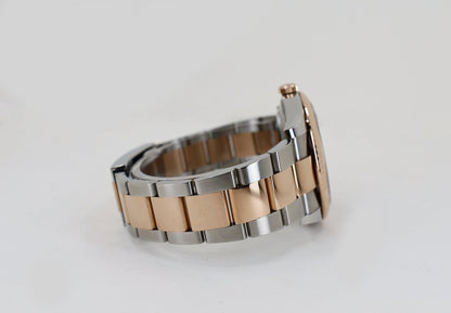 Rolex Datejust 36 Rose Gold/Steel "Wimbledon" Slate Roman Dial & Fluted Bezel Oyster Bracelet 126231 - Luxury Time NYC