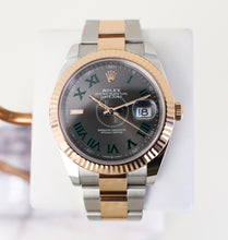 Load image into Gallery viewer, Rolex Datejust 41 Rose Gold/Steel Slate Roman Dial Fluted Bezel Oyster Bracelet 126331 - Luxury Time NYC