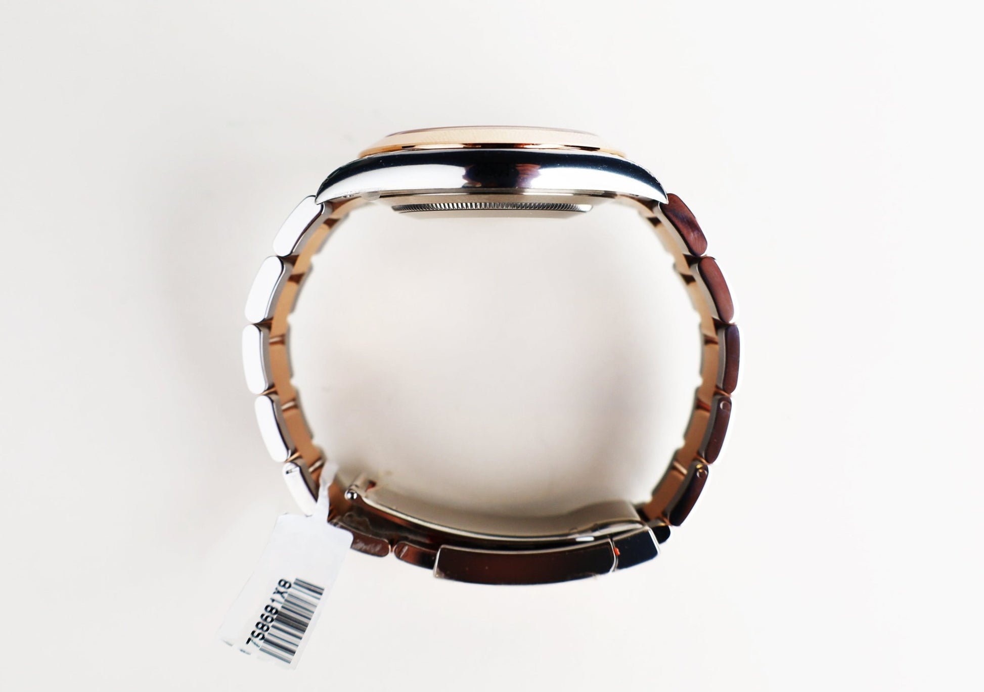 Rolex Datejust 41 Rose Gold/Steel Sundust Diamond Dial Smooth Bezel Oyster Bracelet 126301 - Luxury Time NYC