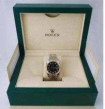 Load image into Gallery viewer, Rolex Datejust 41 Yellow Gold/Steel Black Diamond Dial Fluted Bezel Jubilee Bracelet 126333 - Luxury Time NYC