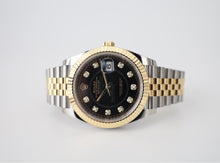 Load image into Gallery viewer, Rolex Datejust 41 Yellow Gold/Steel Black Diamond Dial Fluted Bezel Jubilee Bracelet 126333 - Luxury Time NYC