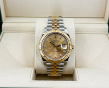 Load image into Gallery viewer, Rolex Datejust 41 Yellow Gold/Steel Champagne Diamond Dial Fluted Bezel Jubilee Bracelet 126333 - Luxury Time NYC