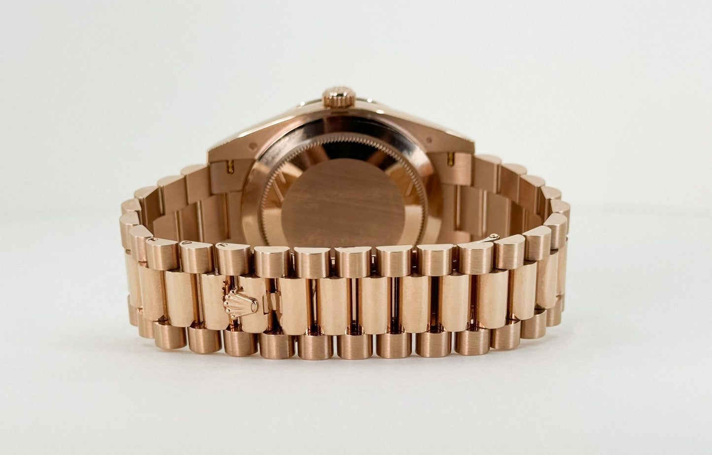 Rolex Day-Date 40 Rose Gold Eisenkiesel Diamond Dial & Diamond Bezel President Bracelet - 228345RBR - Luxury Time NYC