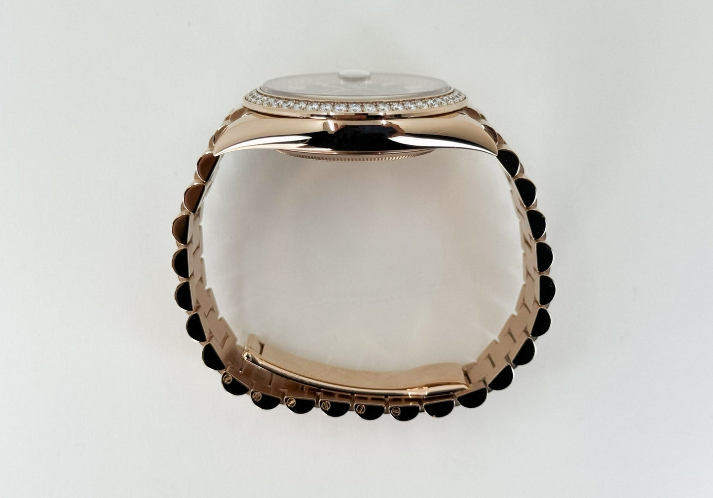 Rolex Day-Date 40 Rose Gold Eisenkiesel Diamond Dial & Diamond Bezel President Bracelet - 228345RBR - Luxury Time NYC