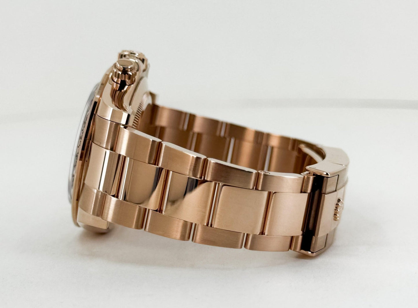 Rolex Daytona Rose Gold Meteorite and Black Subdials Dial Index Dial Gold Bezel Oyster Bracelet 116505 - Luxury Time NYC