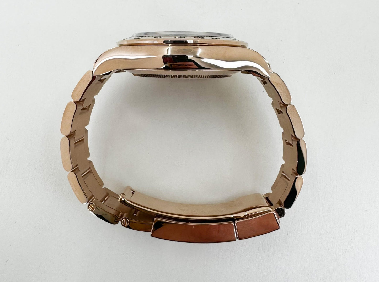 Rolex Daytona Rose Gold Meteorite and Black Subdials Dial Index Dial Gold Bezel Oyster Bracelet 116505 - Luxury Time NYC