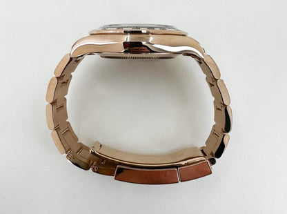 Rolex Daytona Rose Gold Meteorite and Black Subdials Dial Index Dial Gold Bezel Oyster Bracelet 116505 - Luxury Time NYC