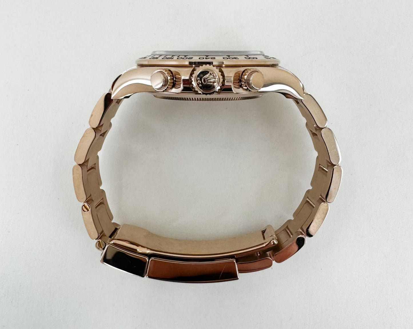 Rolex Daytona Rose Gold Meteorite and Black Subdials Dial Index Dial Gold Bezel Oyster Bracelet 116505 - Luxury Time NYC