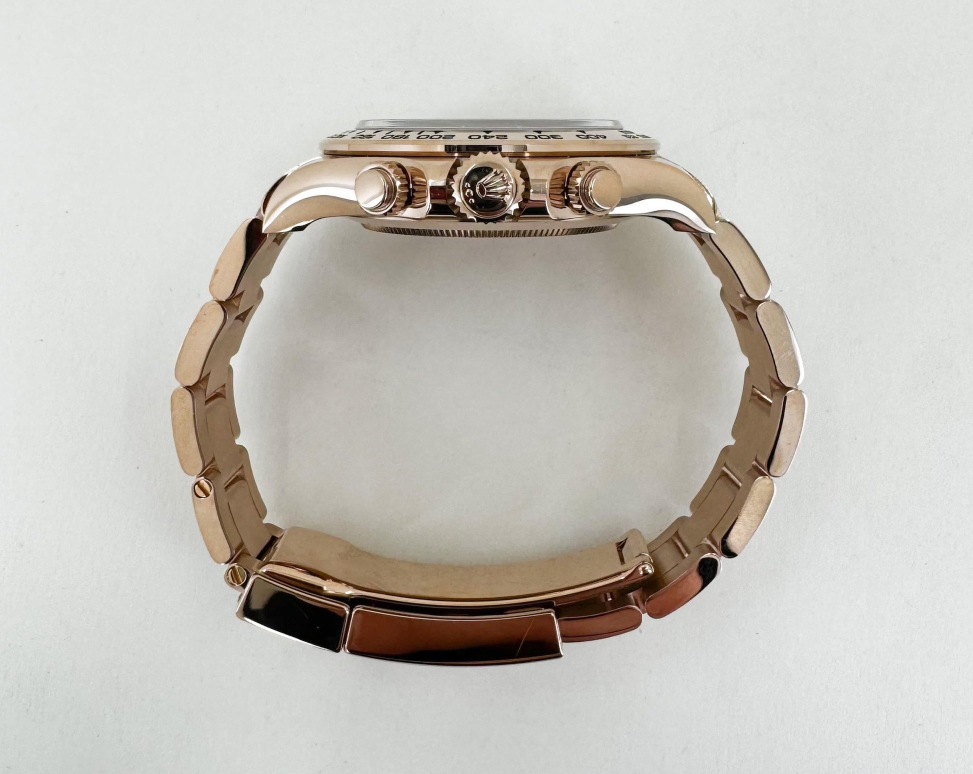 Rolex Daytona Rose Gold Meteorite and Black Subdials Dial Index Dial Gold Bezel Oyster Bracelet 116505 - Luxury Time NYC