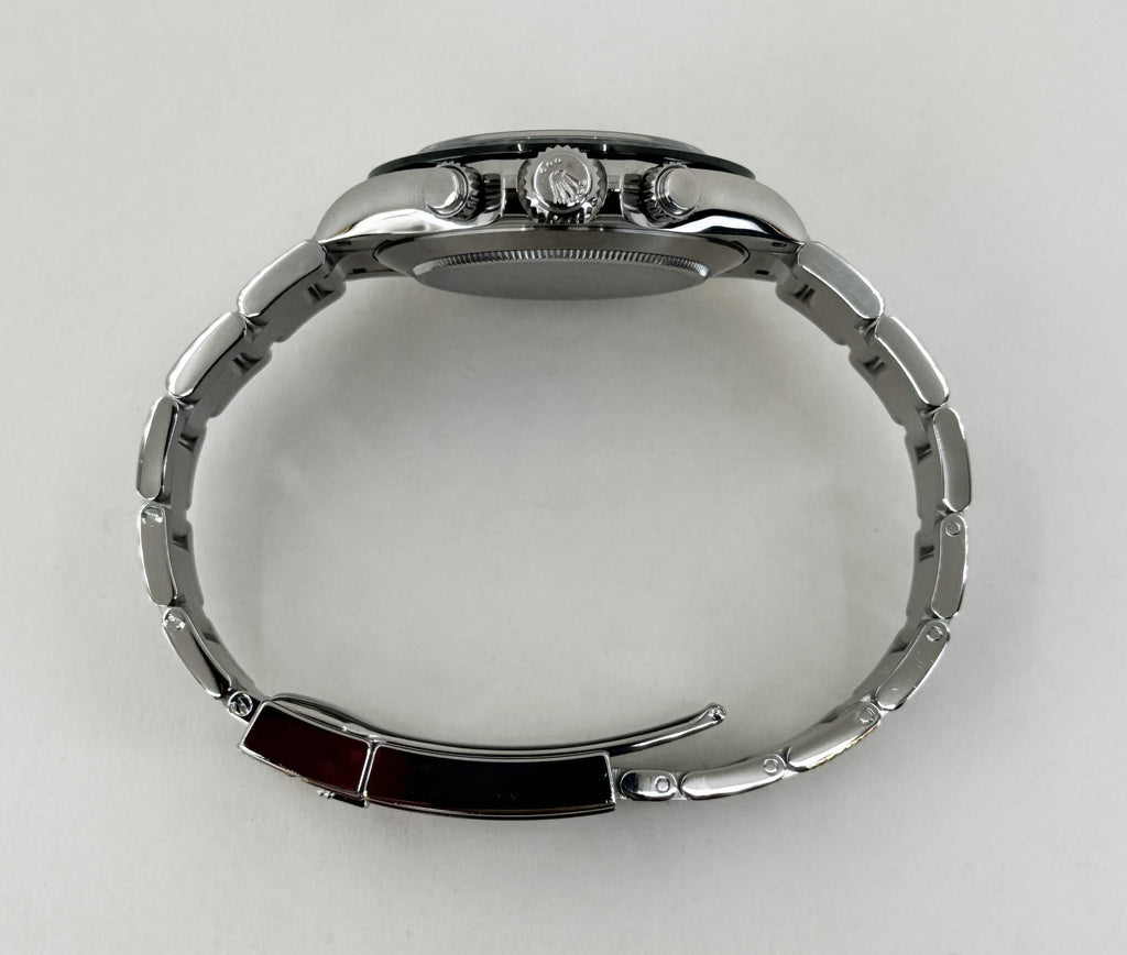 Rolex Daytona Stainless Steel Black Index Dial Ceramic Bezel Oyster Bracelet 116500LN - Luxury Time NYC