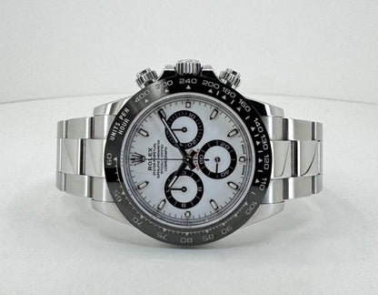 Rolex Daytona Stainless Steel White Index Dial Ceramic Bezel Oyster Bracelet 116500LN - Luxury Time NYC