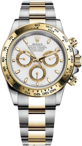 Rolex Daytona Yellow Gold/Steel White Index Dial Yellow Gold Bezel Oyster Bracelet 116503