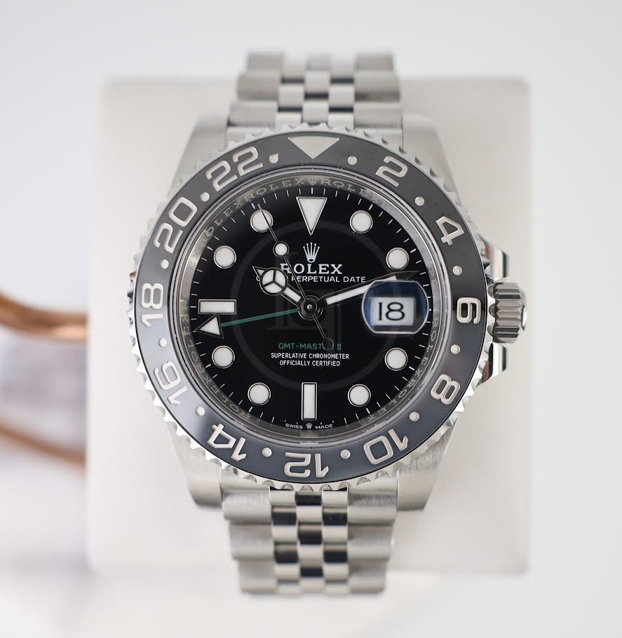 Rolex GMT - Master II 40mm Black Dial Cerachrom Bezel Jubilee Bracelet - 126710GRNR - Luxury Time NYC