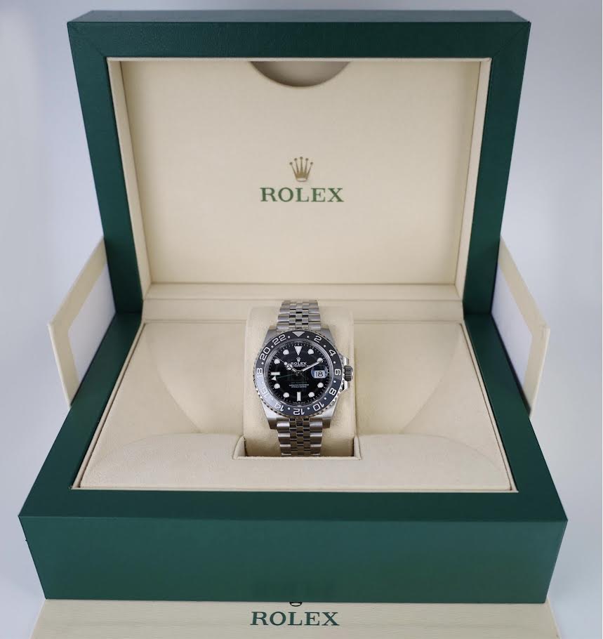 Rolex GMT - Master II 40mm Black Dial Cerachrom Bezel Jubilee Bracelet - 126710GRNR - Luxury Time NYC