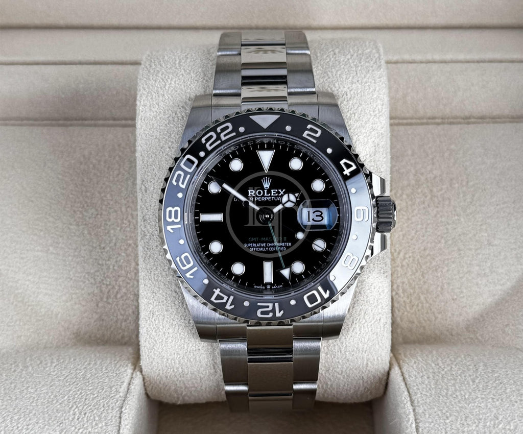 Rolex GMT - Master II 40mm Black Dial Cerachrom Bezel Oyster Bracelet - 126710GRNR - Luxury Time NYC