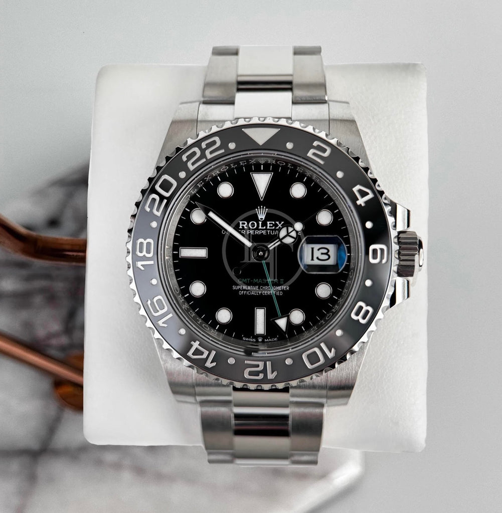 Rolex GMT Master II 40mm Black Dial Cerachrom Bezel Oyster Bracelet Luxury Time NYC