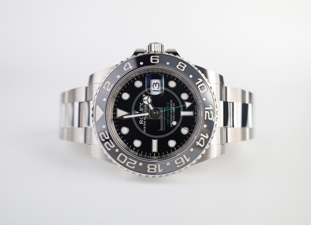 Rolex GMT - Master II 40mm Black Dial Cerachrom Bezel Oyster Bracelet - 126710GRNR - Luxury Time NYC